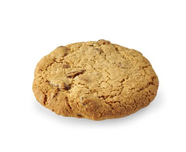 Çikolata tarzı izole edilmiş beyaz arka planı olan kurabiye..