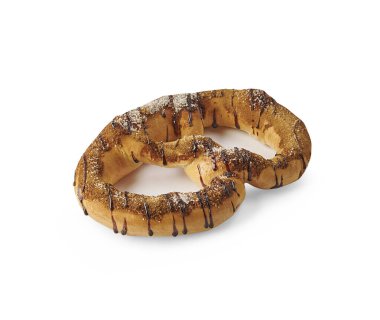 Hamur işi ve fırın ürünleri beyaz arkaplan izole edilmiş.