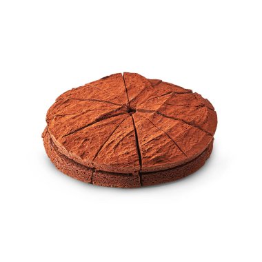 Pastalar beyaz arkaplanda izole edilmiş şekilde.