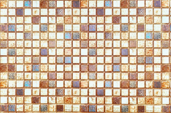 Karo Warme Oberfläche Mit Braunen Orange Und Blauen Farben — Stockfoto
