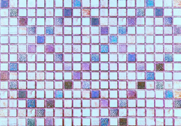 Шахматная Клеточная Поверхность Ромба Голубого Фиолетового Розового Цветов — стоковое фото