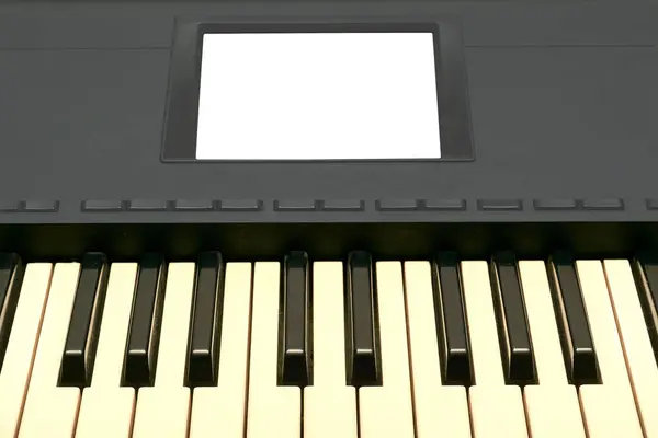 Музичні Клавіші Синтезатор Панелі Керування Табло Сенсорний Екран — стокове фото