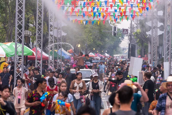 Chiang Mai Thailandia Aprile 2023 Thai People Tourist Have Fun — Foto Stock