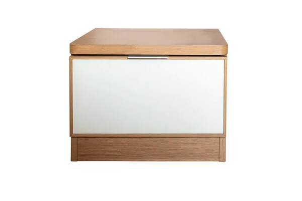 Small Wooden Cabinet Drawers Isolated White Background Work Clipping Path — Stock Photo, Image