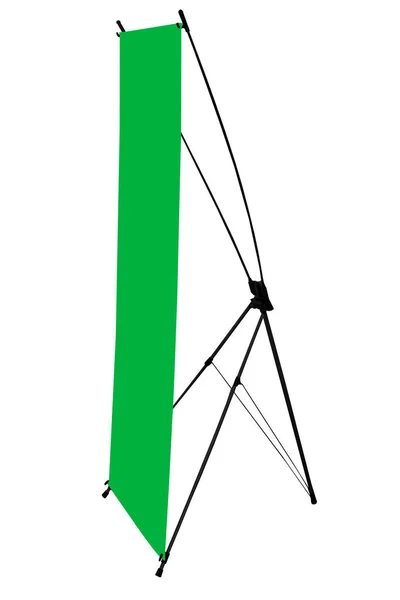 Stand Frame Tela Verde Isolada Branco Com Caminho Recorte Tabuleiro — Fotografia de Stock