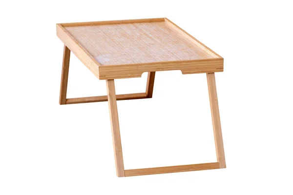 Petite Table Pliante Style Japonais Isolée Sur Fond Blanc Travail — Photo