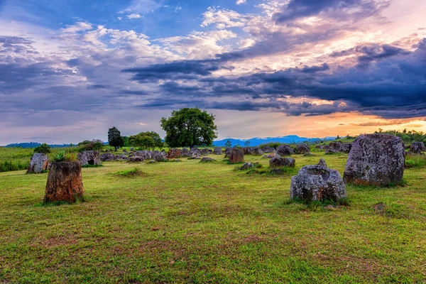 Plain Jars Paisaje Arqueológico Megalítico Provincia Xieng Khouang Laos — Foto de Stock