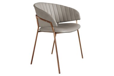 Deri koltuk kırpma yolu ile beyaz arkaplanda izole