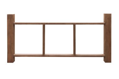 Tahta korkuluklar kırpma yolu olan beyaz arkaplanda izole edildi.