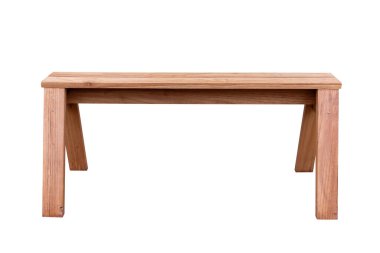 izole kırpma yolu ile beyaz arka plan üzerinde ahşap Bank.