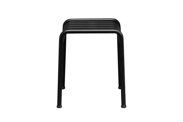 Beyaz Arkaplanda Izole Edilmiş Çelik Tabure Sandalyesi Kırpma Yolu Ile — Stok fotoğraf