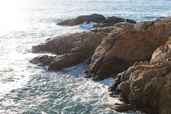 Rotsen Zee Catalaanse Costa Brava Middellandse Zee — Stockfoto