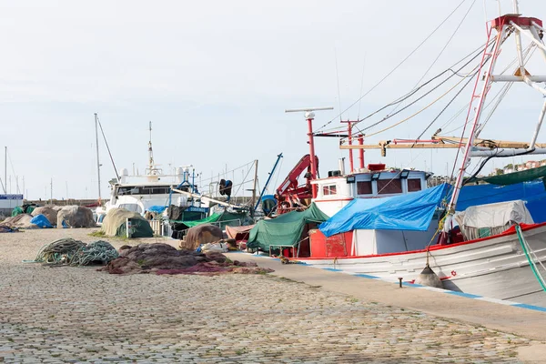 stock image Fishing in port in the town of Sant Feliu de Gixols in the province of Girona, Catalonia, Spain.