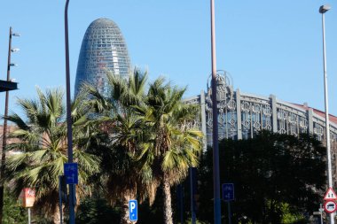 Iconic modern tower in the city of Barcelona