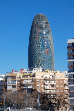 Iconic modern tower in the city of Barcelona