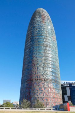 Iconic modern tower in the city of Barcelona