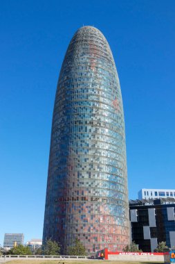 Iconic modern tower in the city of Barcelona