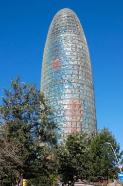 Iconic modern tower in the city of Barcelona