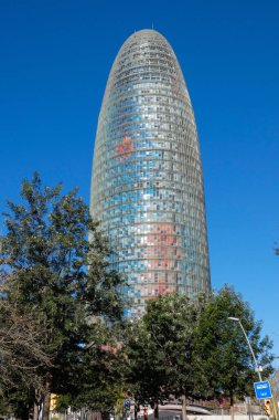 Iconic modern tower in the city of Barcelona