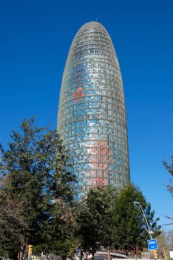 Iconic modern tower in the city of Barcelona