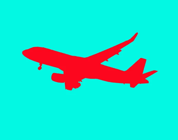 colored commercial aircraft on colored background
