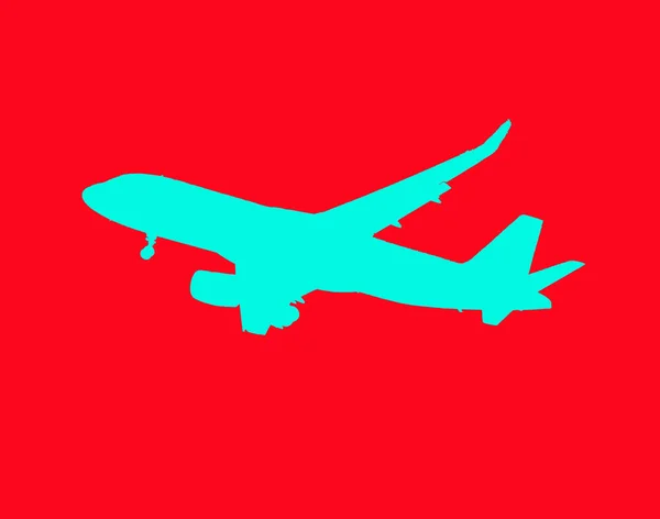 colored commercial aircraft on colored background