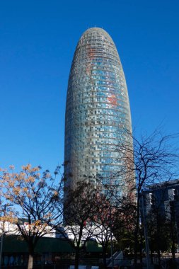 Iconic modern tower in the city of Barcelona