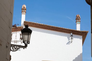 Akdeniz kıyı kenti Sitges 'in tarihi merkezi