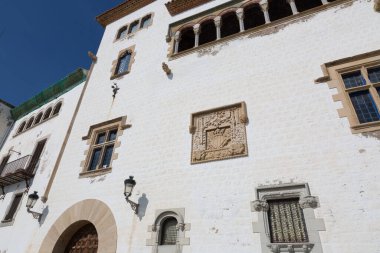 Akdeniz kıyı kenti Sitges 'in tarihi merkezi