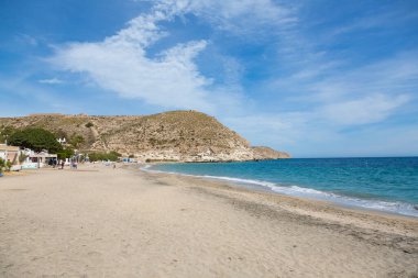 Almeria, Endülüs, İspanya 'da Cabo de Gata' nın vahşi plajlarını korudu.