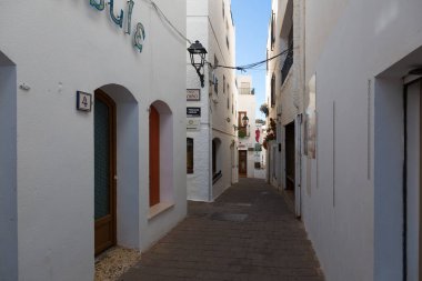 Almerya 'nın Mojacar, Endülüs, İspanya kentinin sokakları ve köşeleri