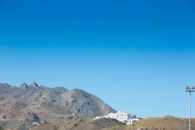 İspanya 'nın Endülüs eyaletinin Almerya iline bağlı Mojacar köyünün manzarası.