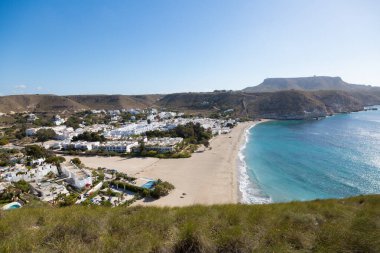 Agua Amarga plajı, Almeria, Endülüs, İspanya 'nın Cabo de Gata eyaletine bağlı..