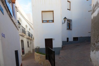 İspanya 'nın Endülüs eyaletinin Almerya iline bağlı Mojacar köyünün manzarası.