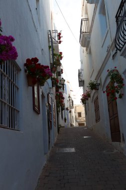 İspanya 'nın Endülüs eyaletinin Almerya iline bağlı Mojacar köyünün manzarası.