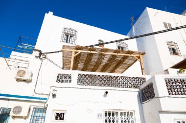 Almerya 'nın Mojacar, Endülüs, İspanya kentinin sokakları ve köşeleri