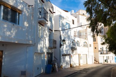 Almerya 'nın Mojacar, Endülüs, İspanya kentinin sokakları ve köşeleri