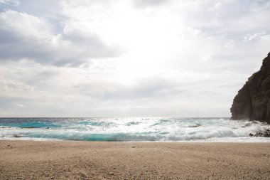 Almeria, Endülüs, İspanya 'da Cabo de Gata' nın vahşi plajlarını korudu.