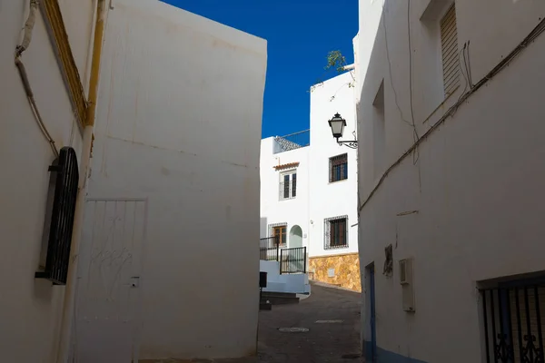 Mojacar Uma Aldeia Andaluza Com Ruas Brancas Província Almeria Andaluzia — Fotografia de Stock