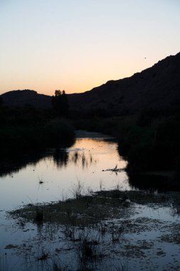 Almerya, Endülüs, İspanya 'da Aguas Nehri' nin ağzı..