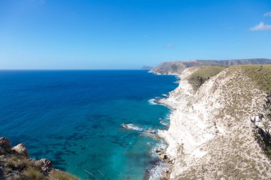 İspanya 'nın Almerya eyaletindeki Cabo de Gata plajları ve manzaraları.