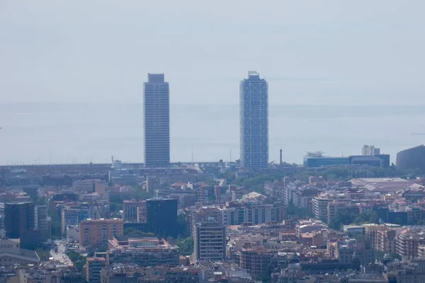 Vista Aérea Ciudad Barcelona Cataluña España — Foto de Stock