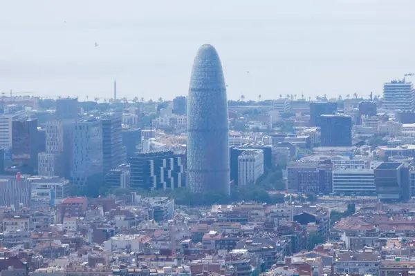 Luchtfoto Van Barcelona City Catalonië Spanje — Stockfoto