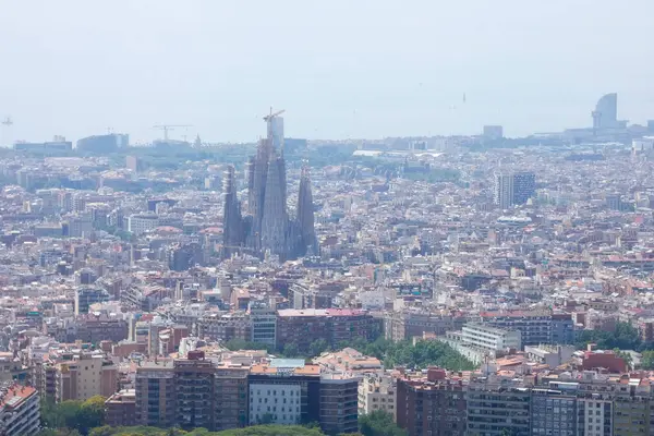 Luchtfoto Van Barcelona City Catalonië Spanje — Stockfoto