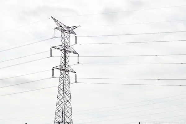 stock image Electric towers for transporting electrical energy