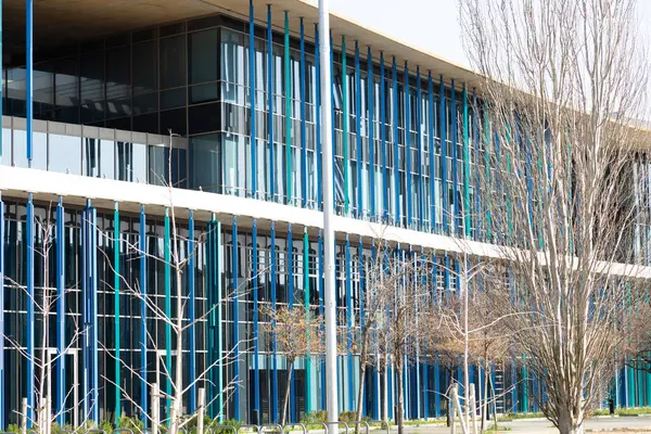 Avant-garde, renkli bina cephesi Zaragoza, İspanya 'da çağdaş tasarımın özünü yakalıyor.