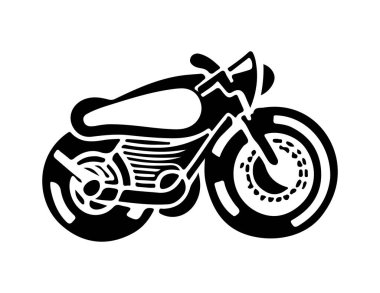 Motosiklet logosu tasarımı. El çizimi tarzında motosiklet tasarımı. 