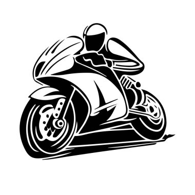 Motosiklet logosu tasarımı. El çizimi tarzında motosiklet tasarımı. 