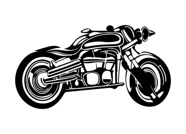 Design Vetor Logotipo Motocicleta Design Motocicleta Com Estilo Desenho Manual — Vetor de Stock