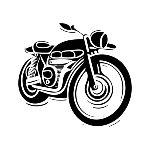 摩托车标志矢量设计 手绘式摩托车设计 — 图库矢量图片